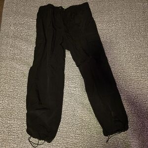 Black Drawstring Cargo Jogger Pants XL